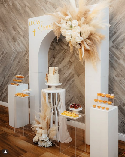 Slatted Plinth Pedestal | Rental