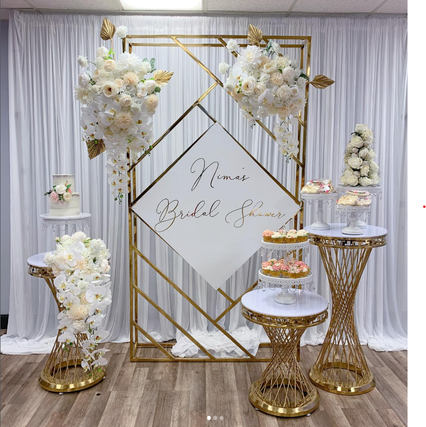 Gold Twist Pedestal Stands – Set of 3 (Best Va) Rental