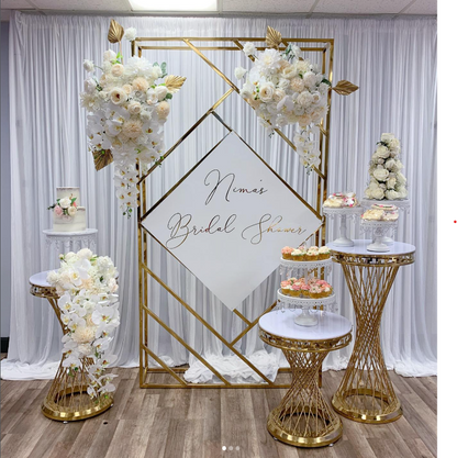 Gold Twist Pedestal Stands – Set of 3 (Best Va) Rental