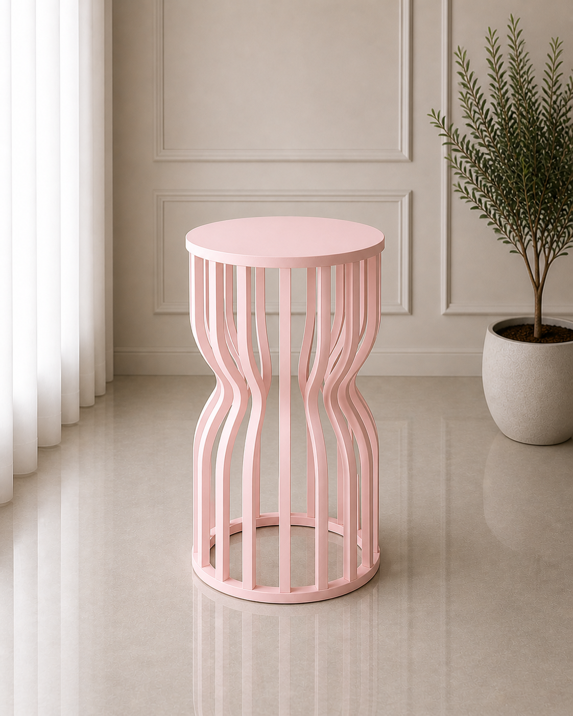 Slatted Plinth Pedestal | Rental