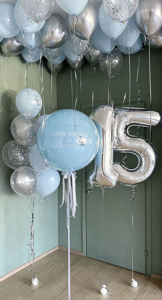 Helium balloon bouquet for men 5