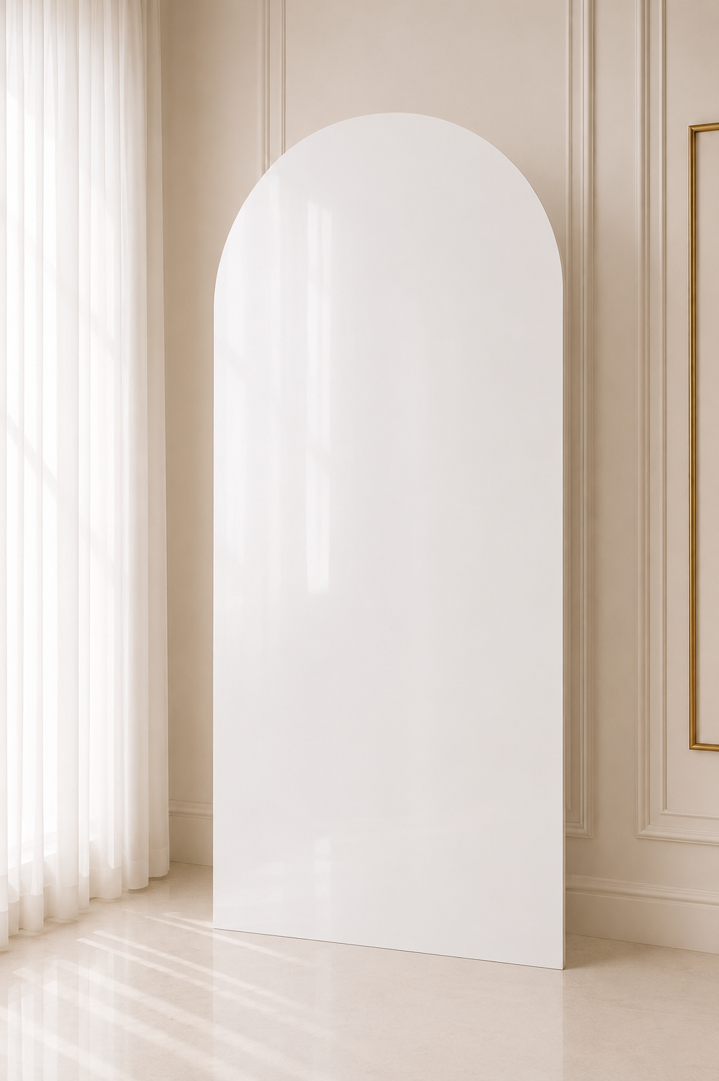 Modern Acrylic Arch Backdrop Panel (Rental)