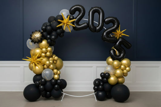 Graduation Balloon Arch with Custom Foil Year Numbers
