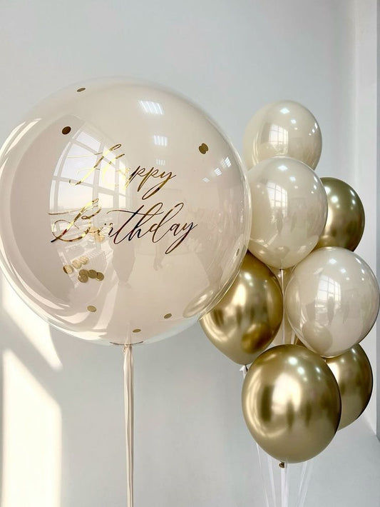 Helium bouquet 15 Nude mirror set