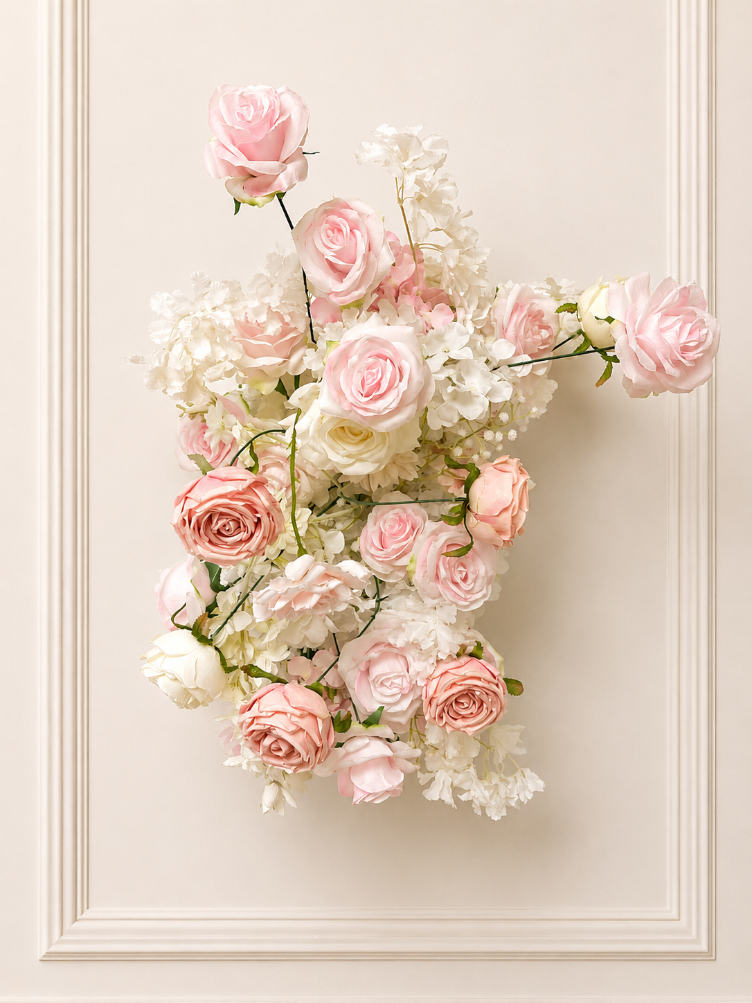 Blush Garden Rose Floral Installation (Rental)