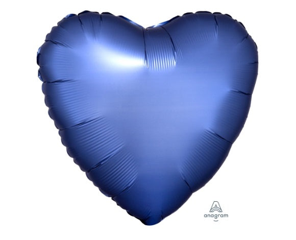 18" Satin Luxe Azure Heart Balloon