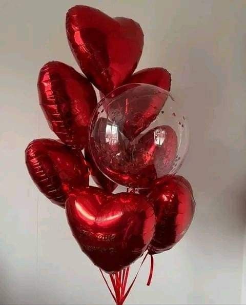 Helium bouquet 14 Red heart