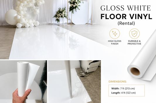 Gloss White Floor Vinyl (Rental)