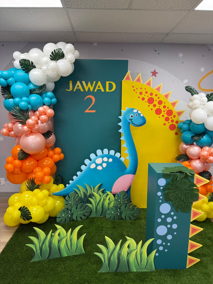 Dinosaur Balloon Backdrop