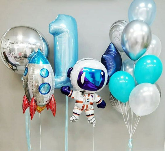 Helium balloon bouquet for boys 09 Space/Universe