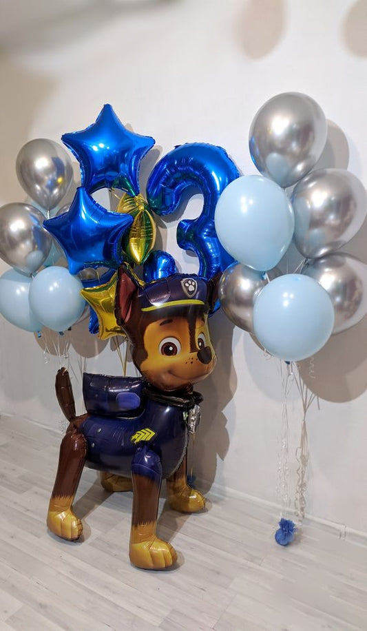 Helium balloon bouquet for boys 02 Paw Patrol