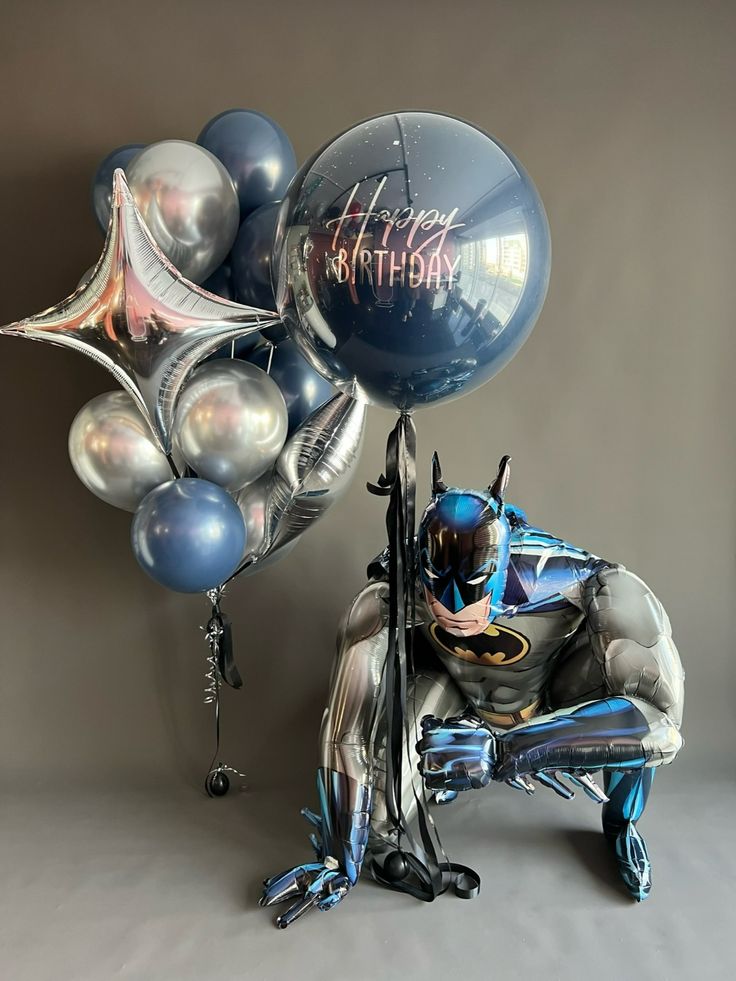 Helium balloon bouquet for boys 07 Batman