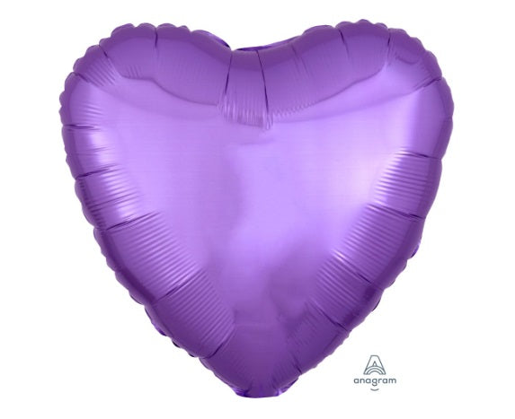 18" Pearl Lavender Heart Flat Balloon