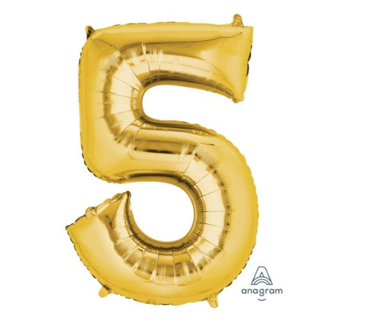 Foil Number Balloon  5  – 34” (Helium Balloon)