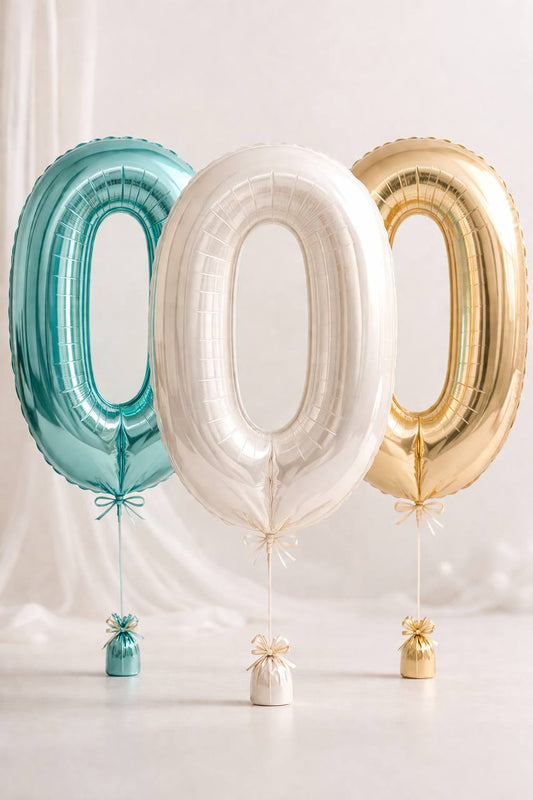 Foil Number Balloon  0  – 34” (Helium Balloon)