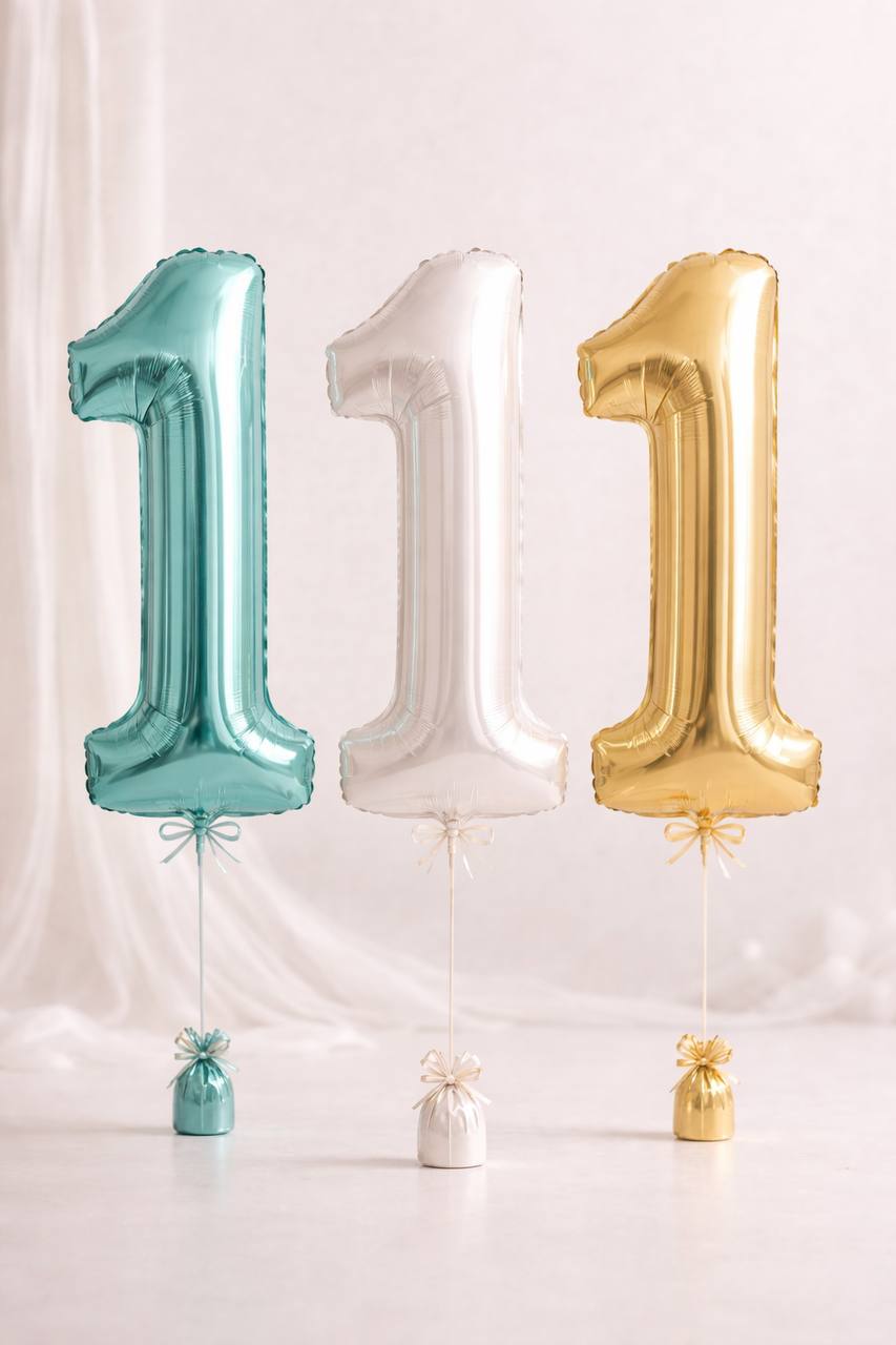 Foil Number Balloon  1  – 34” (Helium Balloon)