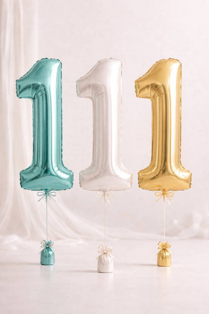 Foil Number Balloon  1  – 34” (Helium Balloon)