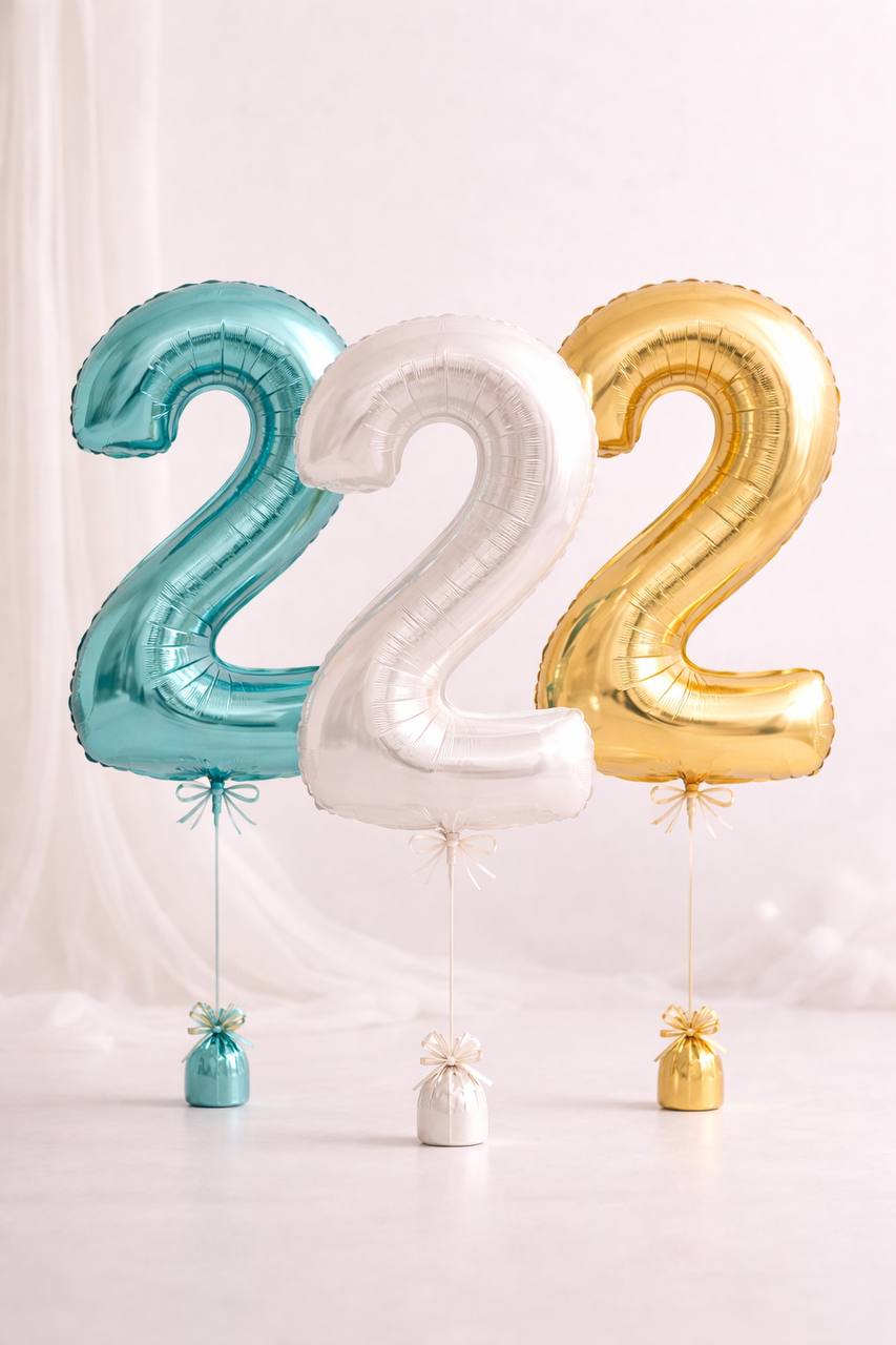 Foil Number Balloon  2  – 34” (Helium Balloon)