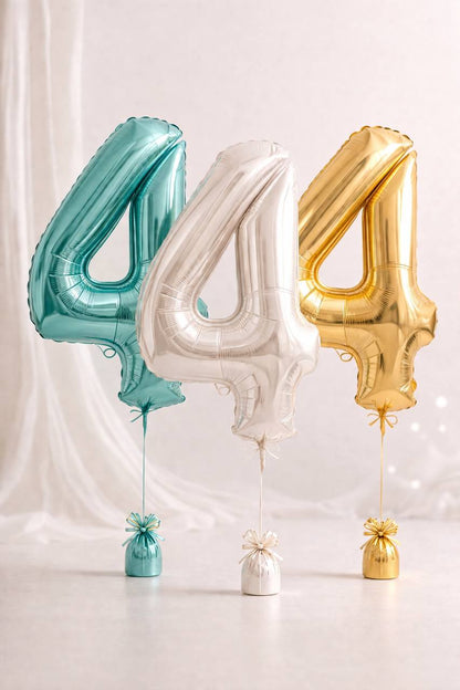 Foil Number Balloon  4  – 34” (Helium Balloon)