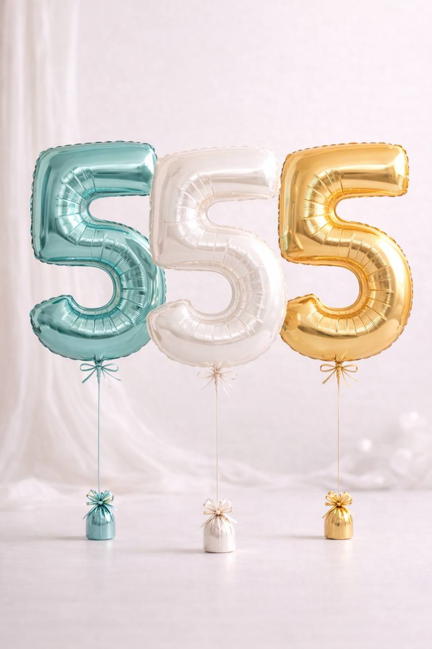 Foil Number Balloon  5  – 34” (Helium Balloon)