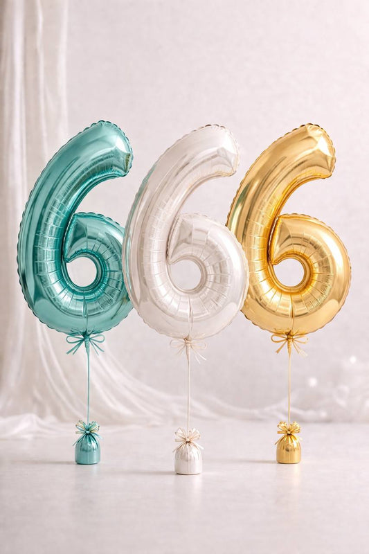 Foil Number Balloon  6  – 34” (Helium Balloon)