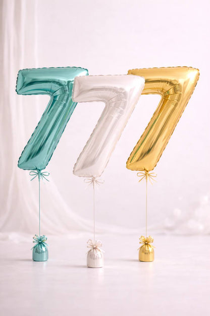 Foil Number Balloon  7  – 34” (Helium Balloon)