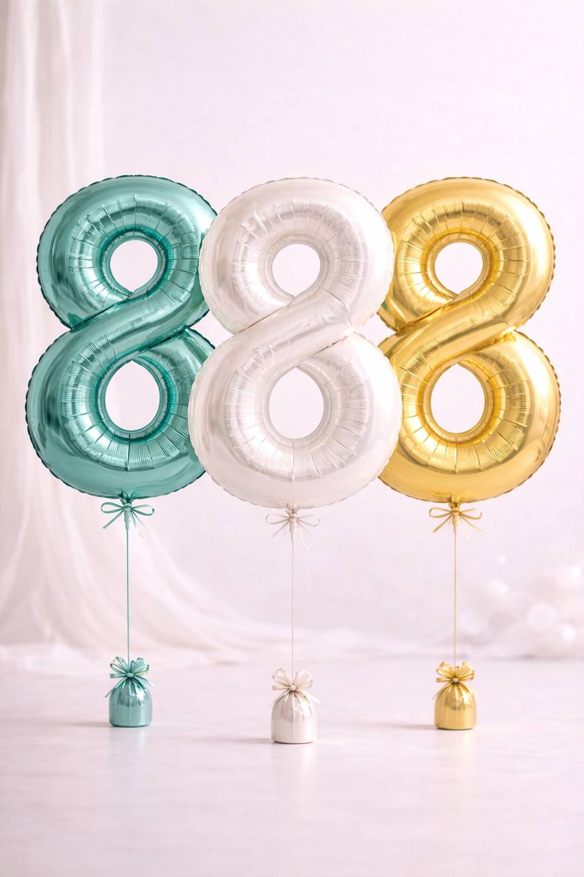 Foil Number Balloon  8  – 34” (Helium Balloon)