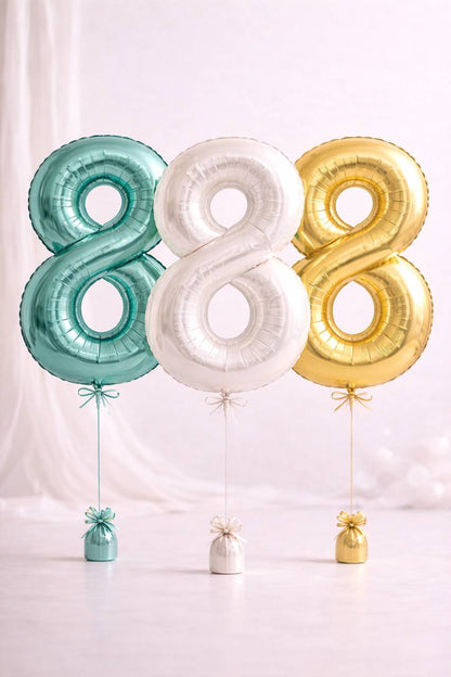 Foil Number Balloon  8  – 34” (Helium Balloon)
