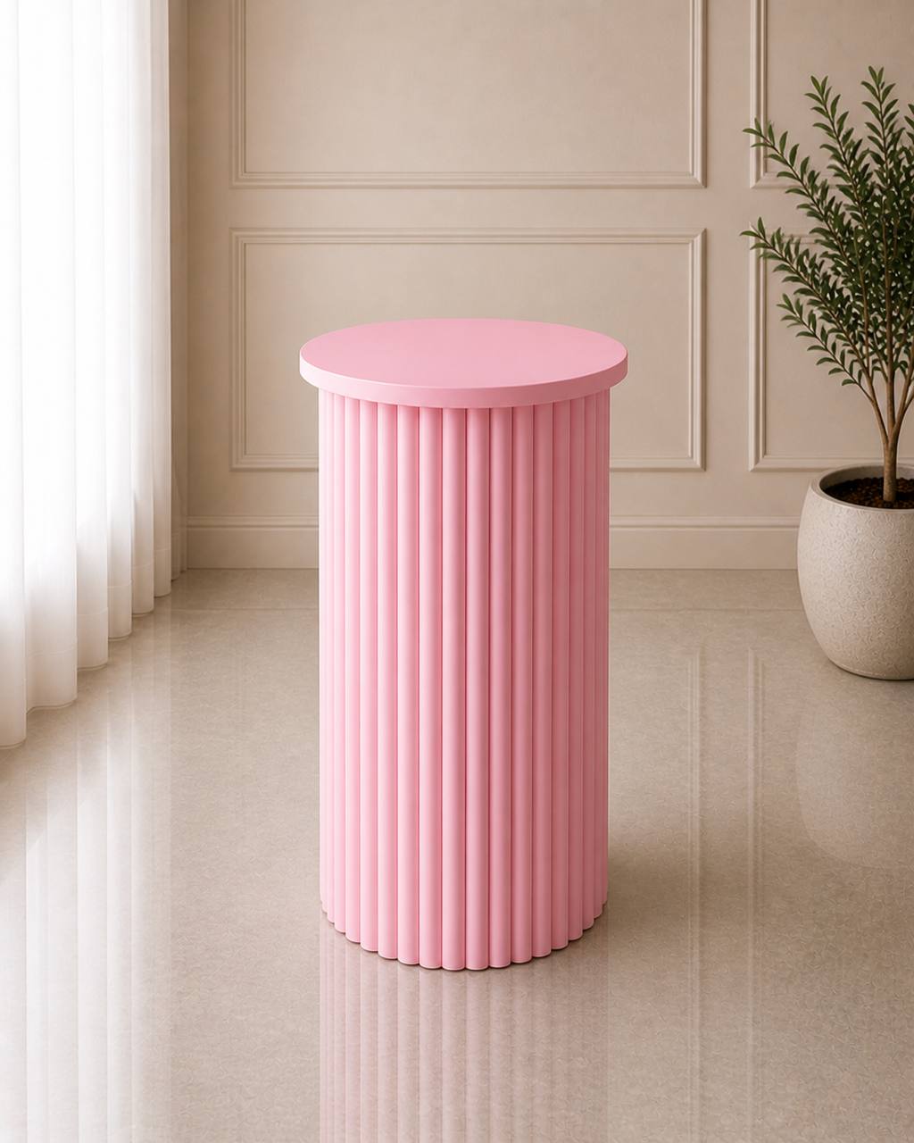 Rippled Pedestal Stand | Rental
