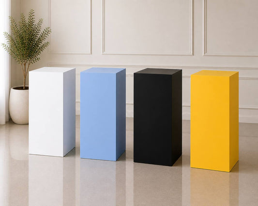 Wooden Rectangular Pedestal – Medium | Rental