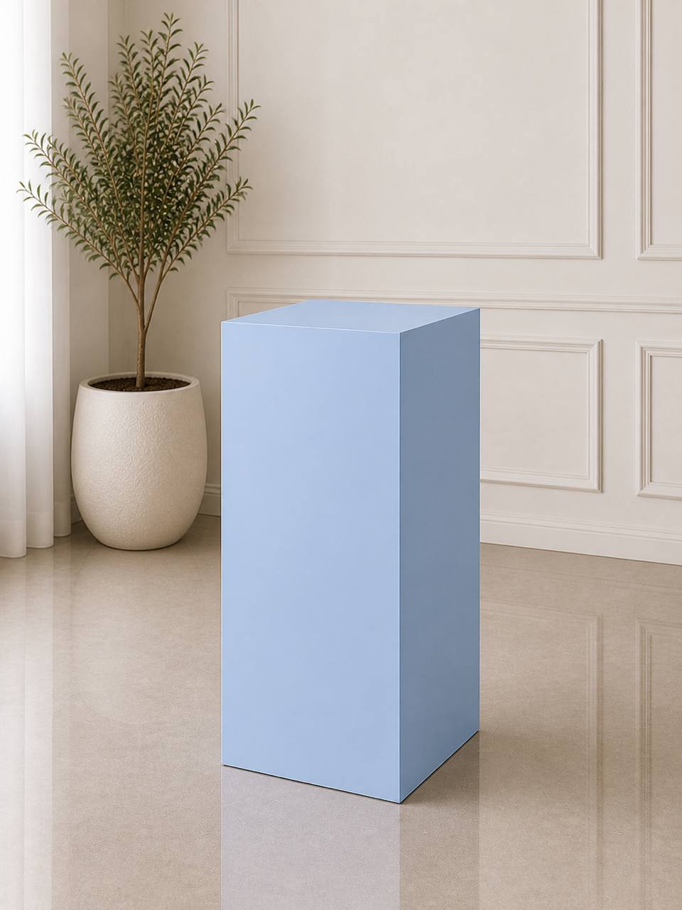 Wooden Rectangular Pedestal – Medium | Rental