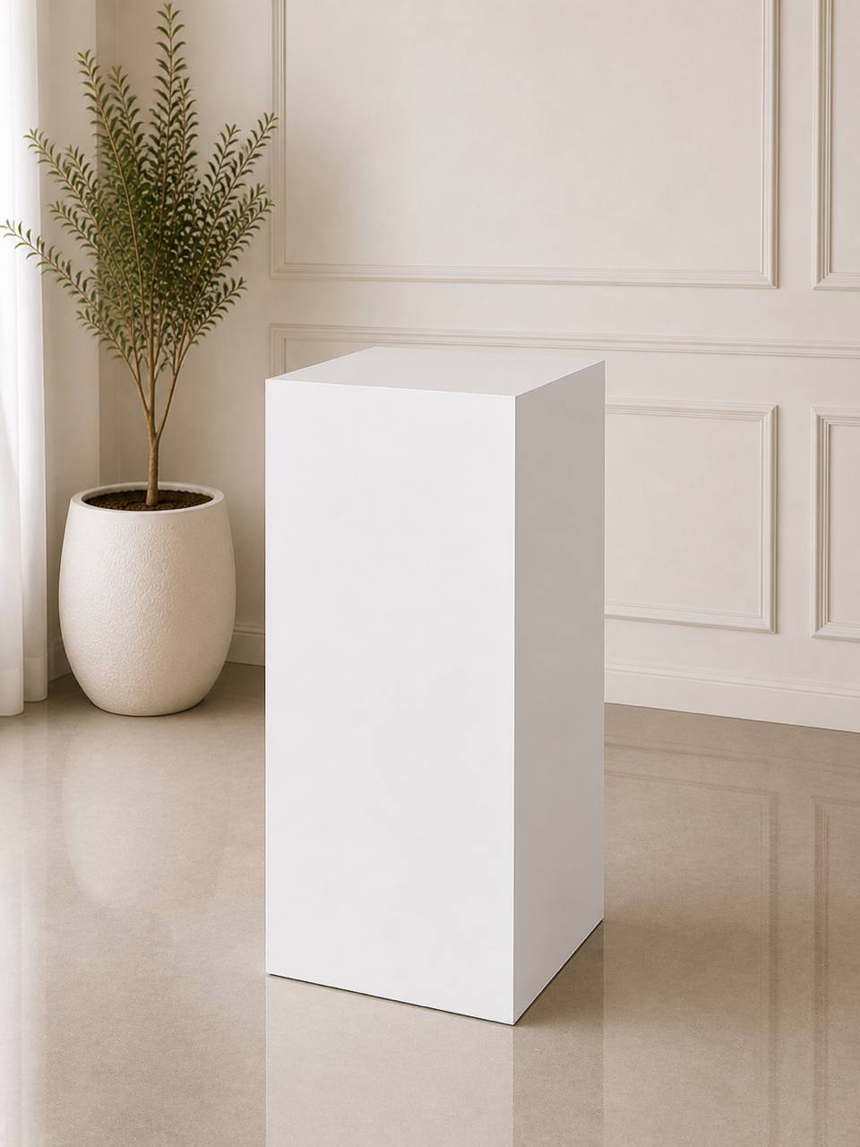 Wooden Rectangular Pedestal – Large | Rental