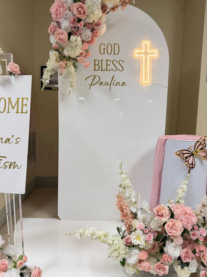 Modern Acrylic Arch Backdrop Panel (Rental)
