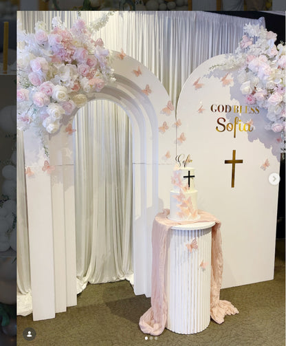 Modern Acrylic Arch Backdrop Panel (Rental)