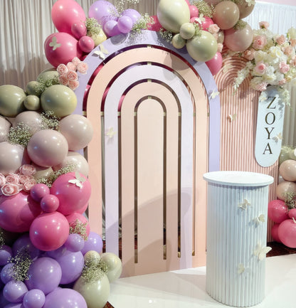 Pastel Rainbow Arch Backdrop (Rental)