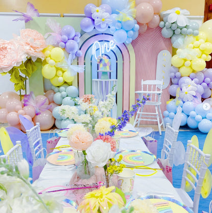 Pastel Rainbow Arch Backdrop (Rental)