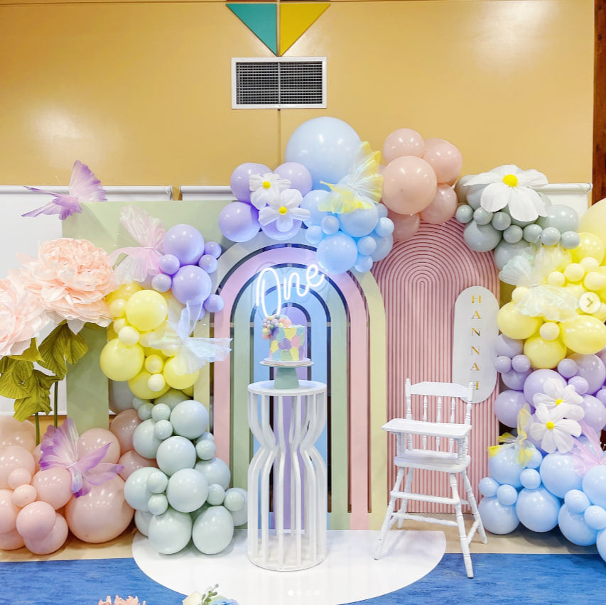 Pastel Rainbow Arch Backdrop (Rental)