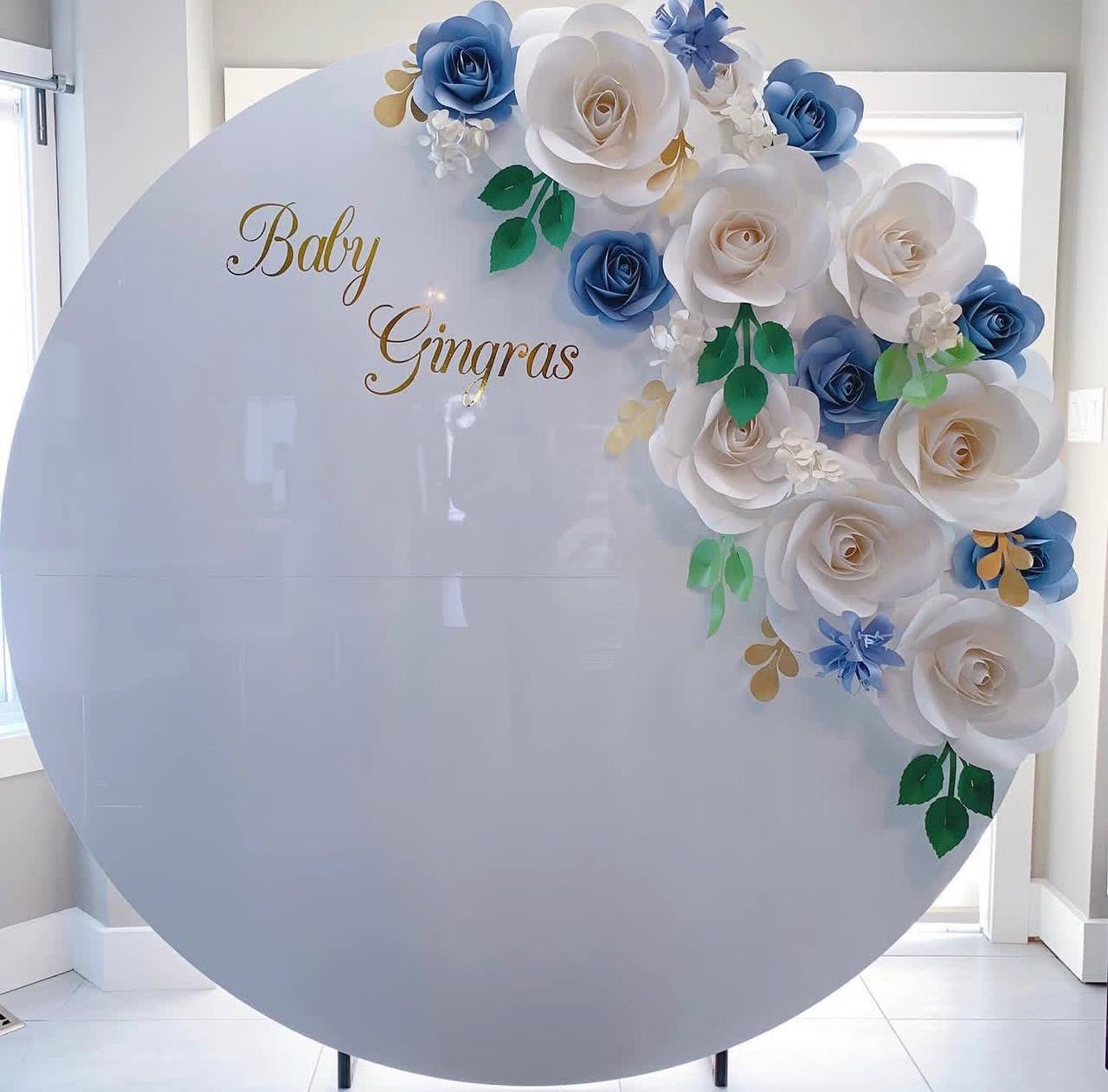 Large Round Acrylic Backdrop (Rental)