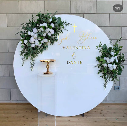 Medium Round Acrylic Backdrop (Rental)