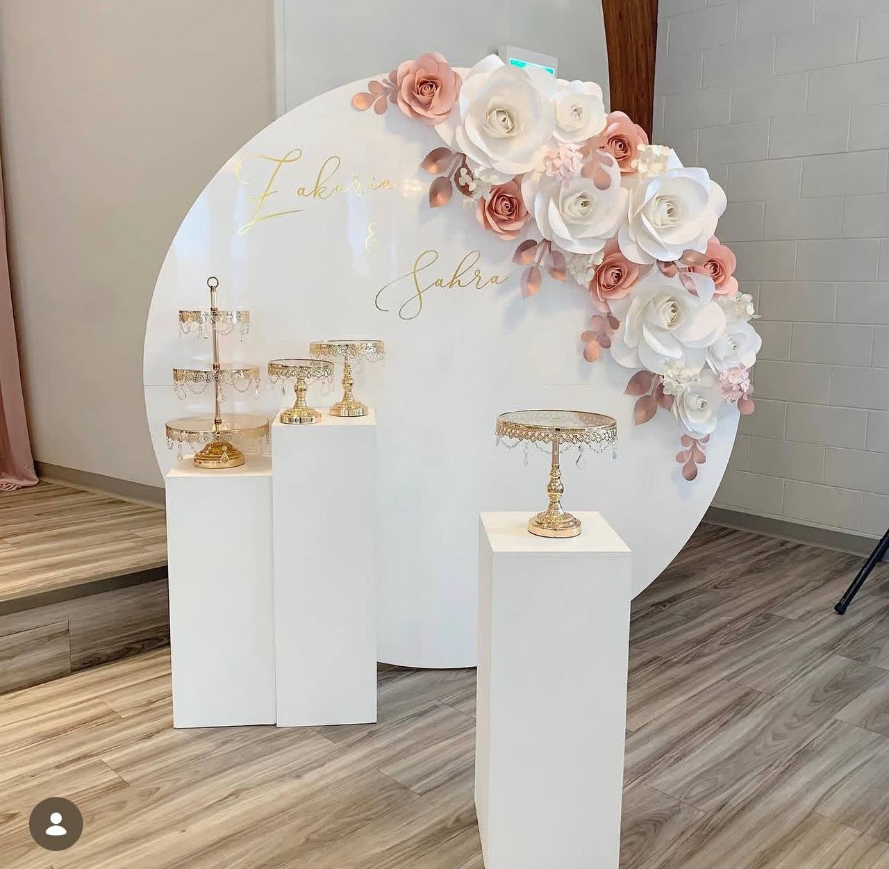 Large Round Acrylic Backdrop (Rental)