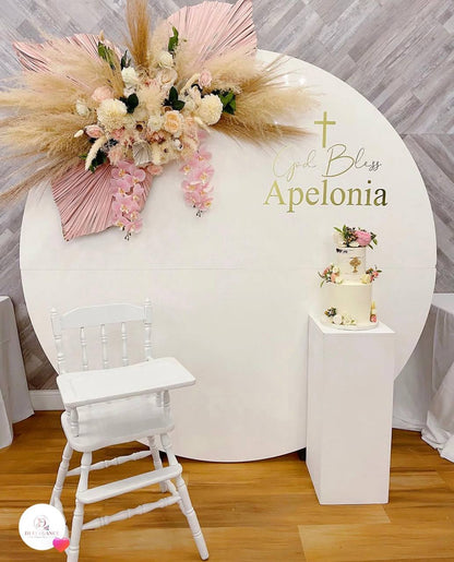 Medium Round Acrylic Backdrop (Rental)