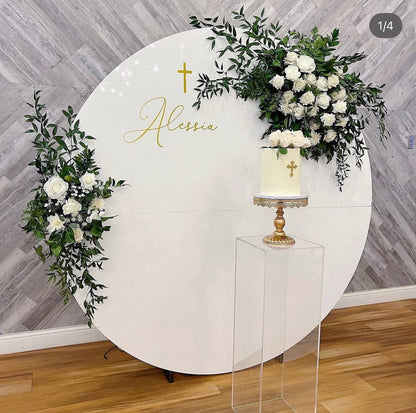 Medium Round Acrylic Backdrop (Rental)