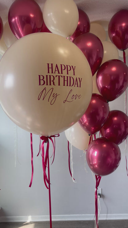 Helium bouquet 27 Burgundy