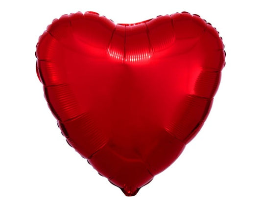 18" Metallic Red Heart Balloon