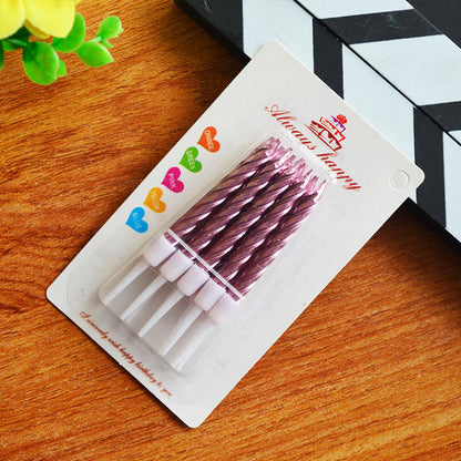 Short Metallic Birthday Candles (10 pcs/pack)v
