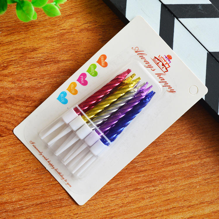 Short Metallic Birthday Candles (10 pcs/pack)v