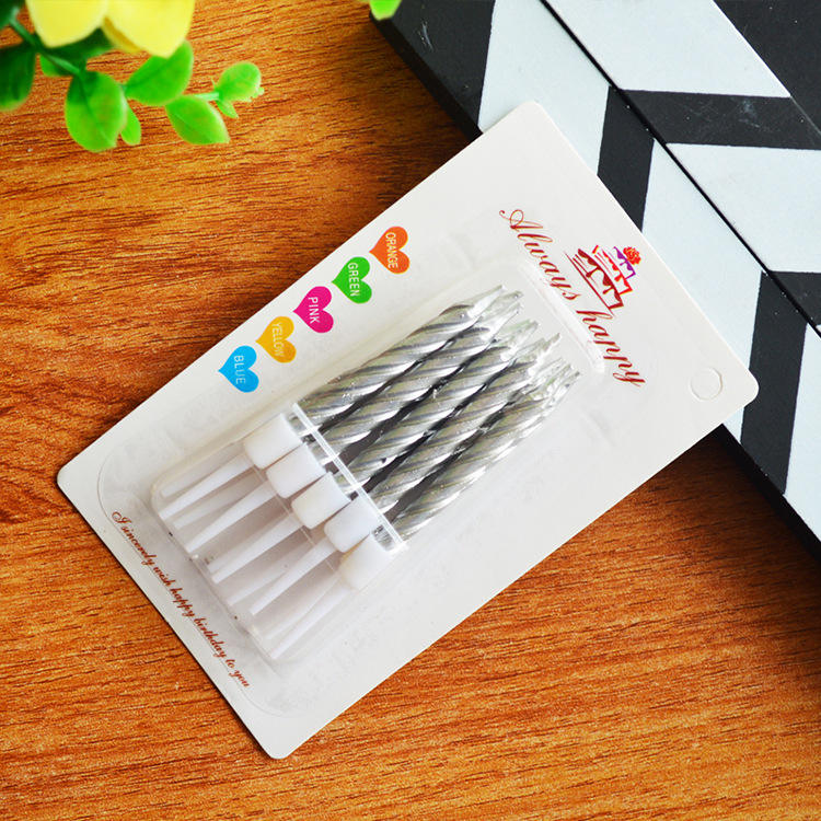 Short Metallic Birthday Candles (10 pcs/pack)v