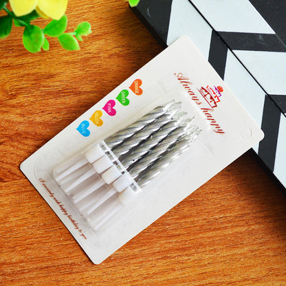 Short Metallic Birthday Candles (10 pcs/pack)v