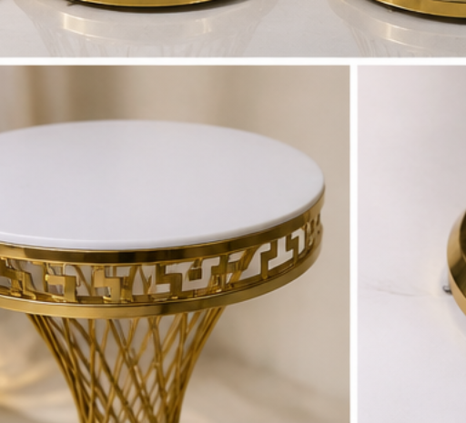 Gold Twist Pedestal Stands – Set of 3 (Best Va) Rental