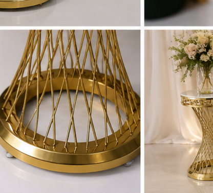 Gold Twist Pedestal Stands – Set of 3 (Best Va) Rental